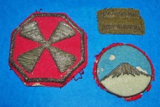 Post Ww2 Japanese Made Bullion 8th Army & Far East Command Patches