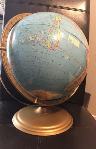 Vintage 1973 World Globe Cram 