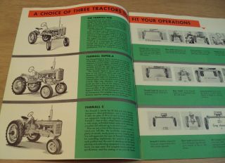 VTG ca 1950 INTERNATIONAL HARVESTER Tractor Brochure Farmall CUB Truck FARMING 3