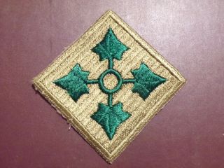 Wwii 4th Infantry Division Patch Military Uniform Ssi Insignia Gemsco Variation