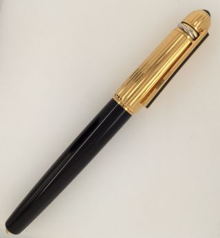 1986 Pasha De Cartier Black Lacquer / 18k Gold Nib Fountain Pen
