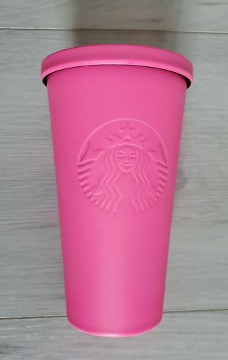 Starbucks Tumbler Metal Pink (no Straws) Cold Cup 16 Oz
