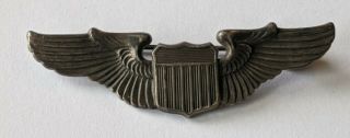 Ww2 Us Army Air Force Sterling Military Wings Pin 1 15/16 "