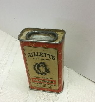 Vintage Spice Tin Of Gillett’s Pure Ground Sage Kitchen Prop