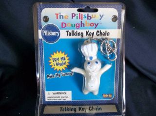 Bnip 1999 Pillsbury Doughboy Talking Key Chain Still Giggles Fun4all