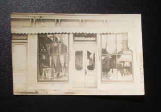 1916 Canceled Lyons Falls Ny - Old Store Front Port Leyden Pennants In Window
