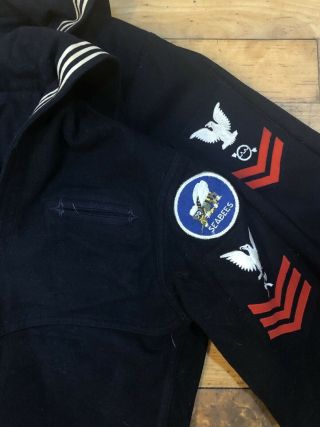 2 Wwii Us Navy Cracker Jack Jumper Uniform Top Pop Over Shirts Seabees
