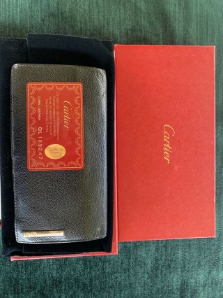Cartier Posh Ballpoint Pen,  Black Leather Cartier Mens Billfold & Cartier Cards 2