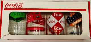 Luminarc Coca - Cola 16 - Oz.  Vintage Can Glasses Set of 4 Tab,  Sprite,  Coke,  Fanta 2