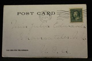 SS Oceana Bermuda Atlantic Line Postcard PM Grand Central Station NY 1911 stamp 3