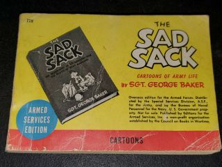 Wwii Armed Services Edition The Sad Sack Cartoons Of Army Life Book