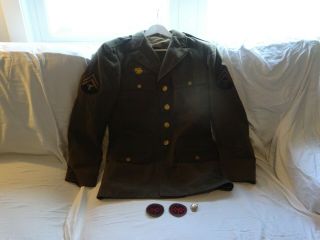 Ww 2 27th Division Jacket And 2 27th Division Patches Combat Engineer