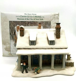 Currier & Ives Museum Of The City Of York The Snow Storm Lighted And Box