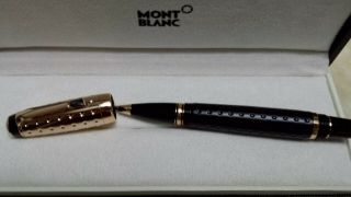 Montblanc Boheme Guilloche Black/gold Black Jewel Rollerball Pen