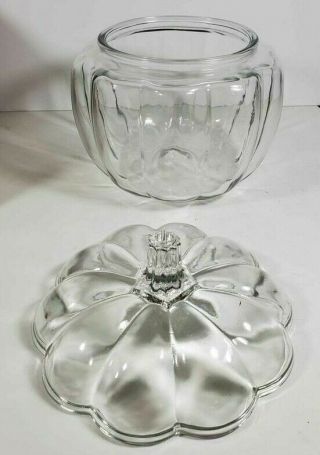 Large Glass Anchor Hocking Pumpkin Jar with Lid.  Halloween Candy Bowl Cookie Jar 3