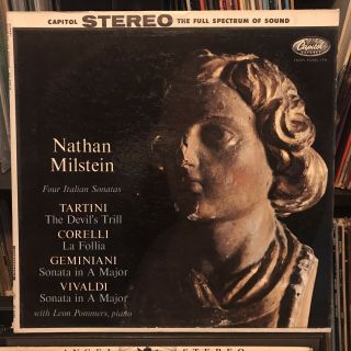 Nathan Milstein Four Italian Sonatas Lp Capitol Sp - 8481 Ex