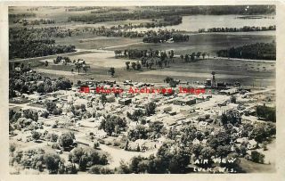 Wi,  Luck,  Wisconsin,  Rppc,  Aerial View Of City,  1937 Pm,  Photo