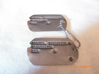 Post Ww2 Army Id Dog Tag Set On Bead Chain T53 Korean War Stezko Us51216771
