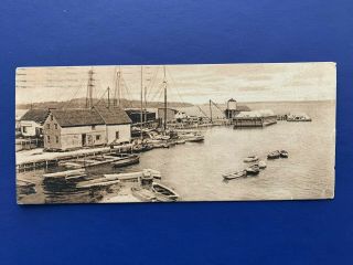 Postcard Oyster Bay L.  I.  The Boat Landing 1912