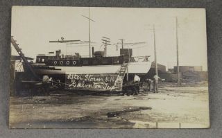Galveston 1915 Hurricane Southern Pacific Railcar Texas Rppc Photo Postcard 32