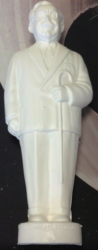 Colonel Sanders Kfc 12.  5 " Plastic Coin Piggy Bank All White Made In Canada