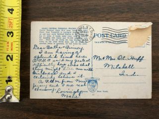 vintage 1934 Grand Central Terminal Station York Post Card Haberman ' s Bronx 2