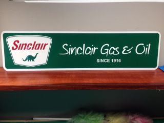 Sinclair Gas & Oil Vintage Style Metal Sign 6 " X 24 "