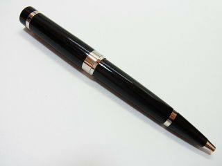 Cartier Pasha Black Composite Platinum Finish Ballpoint Pen w/Leather case EX 2