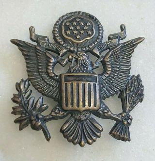 Vintage Wwii Us Air Force E Pluribus Unum N.  S.  Meyer 9m Hat Badge Pin
