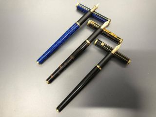 Second Hand Dunhill Fountain Pen Set Of 3 14 Gold 14k Writing Tools