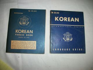 Scarce Ww2 U S War Deptartment Issued " Korea Phrase Book " /language Guid