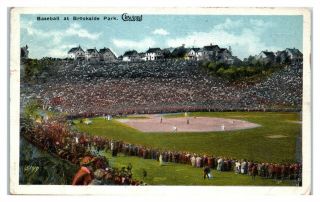1916 Baseball At Brookside Park,  Cleveland,  Oh Postcard 6m10