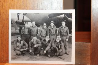 1944 Wwii Us Army Air Force Photo 4 " X5 " 398th Bombardment Group B - 17 Crew