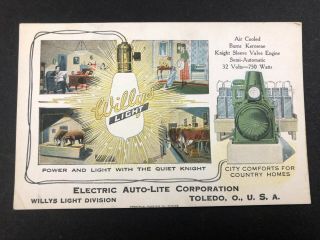 Electric Light Advertising Early 1900s Willy 