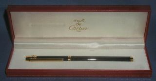 Cartier Stylo Plume Moyenne Laque Noir Must Pen /mint