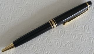 Montblanc Meisterstuck 164 Ballpoint Pen,  Black And Gold,  2