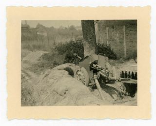 Captured French Hotchkiss 25 Mm Anti - Tank Gun,  France 1940,  Photo Ww2