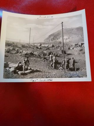 Ww2 Photograph Usmc Marines Mt.  Suribachi Iwo Jima 5th Marine Division