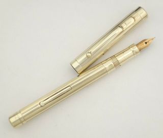 Swan Mabie Todd Fountain Pen C1920s,  Solid 14k Gold Overlay,  0.  6 Ounces
