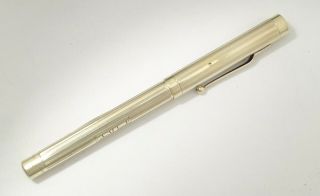 SWAN MABIE TODD FOUNTAIN PEN c1920s,  SOLID 14K GOLD OVERLAY,  0.  6 OUNCES 3