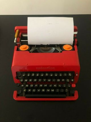 Perfect Vintage Olivetti Valentine Typewriter Ettore Sottsass