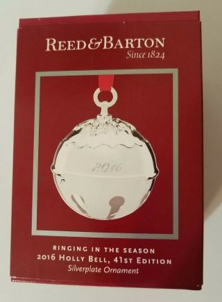 Reed & Barton 2016 Silver Plated Holly Bell 41st Edition 867099