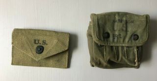 Wwii 1st Aide Pouches Cartridge Belt Usmc Marine Corps Army Vintage (2 Items)