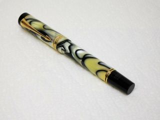 Vintage Parker Norman Rockwell Limited Edition Duofold Fountain Pen W/18k Nib