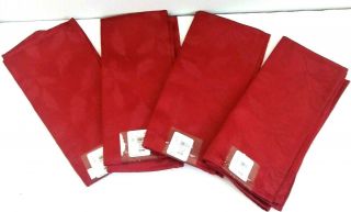 Lenox Holly Damask Napkin 4 - Pack,  Red 19 " X 19 " Holly Design