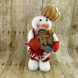 Dan Dee Snowman Gingerbread Cookie Sheet Chef Standing Plush Holiday Christmas