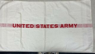 Vintage United States Army Camp Stewart GA WW2 Cannon Bath Towels Pair 3