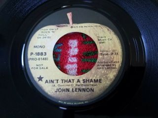 The Beatles John Lennon Promo Apple 45 Record Ain 