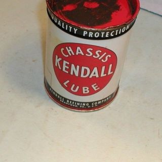 Vintage " Kendall Chassis Lube " 1 Pound Can With Contents