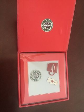 Starbucks 2003 Holiday Collector’s Pin Set First Edition 3 Pins Collectible